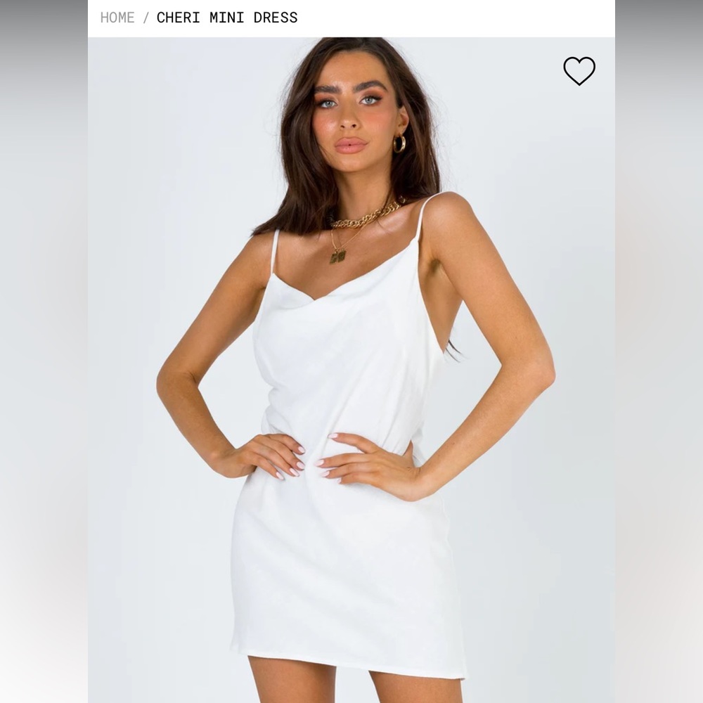 Princess Polly Cheri Mini Dress - white size US 2 / AU 6